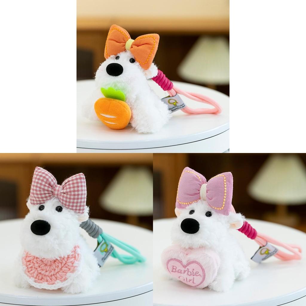 West White Highland Terrier Keychain Toy Cartoon Keyring Gift Animal Decoration