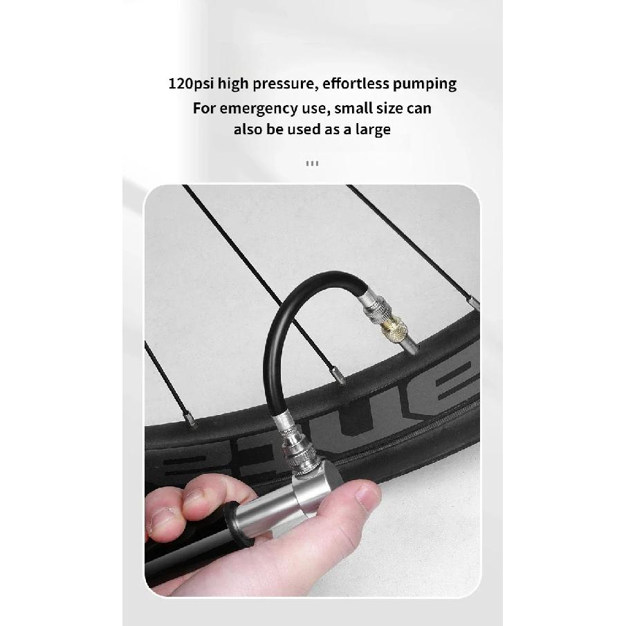 Mini Bike Pump Schrader Presta Valve MTB Road Cycling Pump Aluminum Alloy Bicycle Hand Air Pump Tire Inflator Accessories