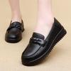 Long standing shoes waterproof work shoes kitchen women's casual flat-soled leather shoes soft-soled non-slip women's shoes mother shoes