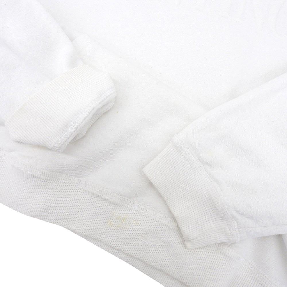 VALENTINO Embossed Logo Pullover Hoodie Top for Women White M XV3MF18Y84E tops M whiteUsed