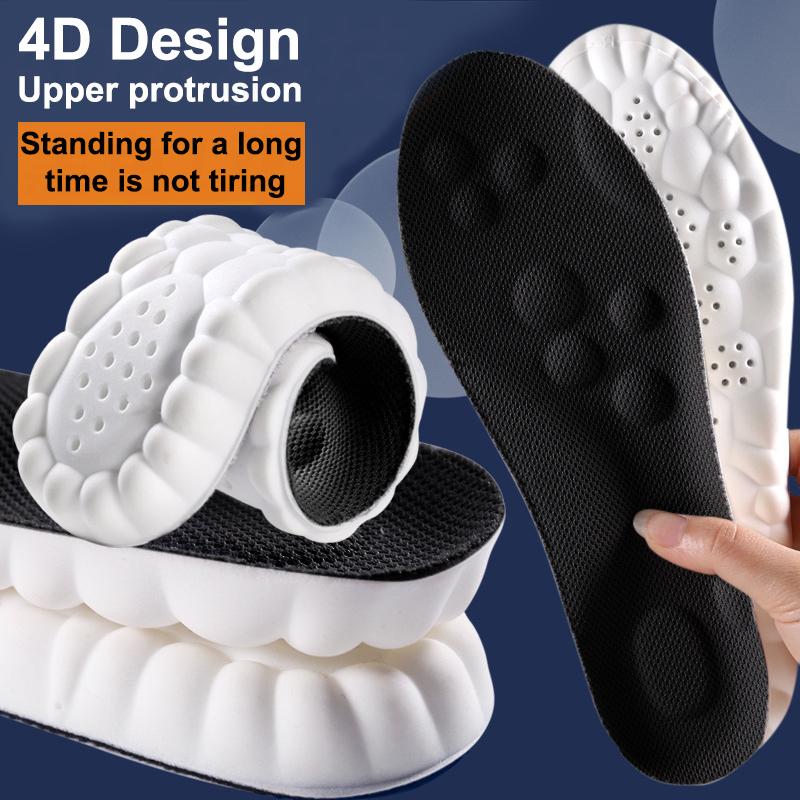 1 Pairs High Elasticity Latex Sport Insoles Soft Shoe Pads Arch Support Orthotic Insoles Breathable Deodorant Shock Absorption Cushion