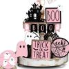 Halloween Table Decorations 13 Pieces Halloween Shelf Decor Boo Ghost Themed Wooden Sign Cute For Holiday Farmhouse Apartment