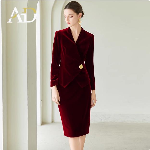 Velvet Goddess Professional Women's Slimming Skirt Suit
