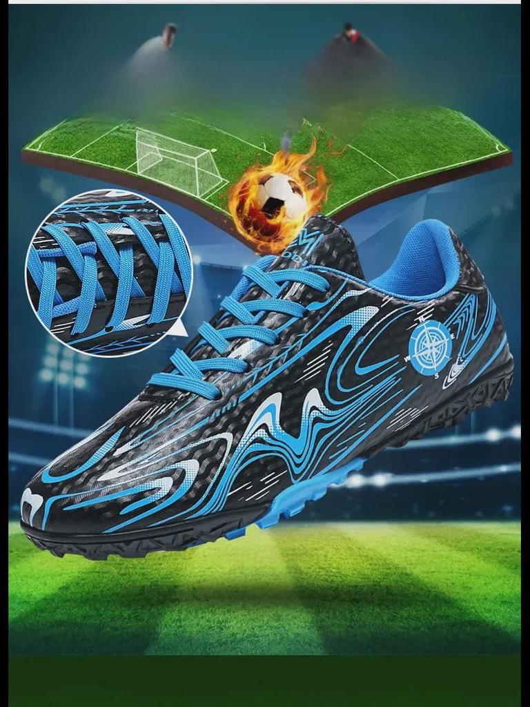 Kids' Long Spike Football Shoes – Youth TF Studs for Boys & Girls Training & Competition