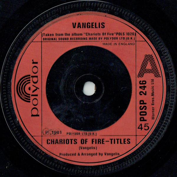 

7inch Record VANGELIS Chariots Of FireTitles POSP246 1981 UK Dance Electronica Used