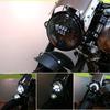 7 Inch Round LED Headlight with Headlight Shell Housing Hi/Lo Beam Projector Motor 7" Round Headlamp