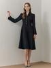 Maja Out-Pocket Tweed Flare Jacket Dress