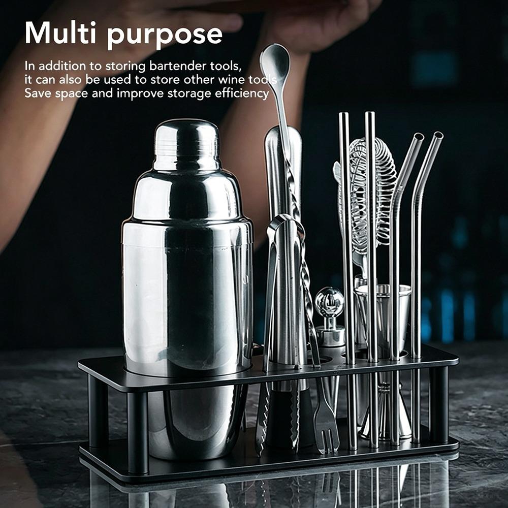 Durable Tool Holder Odorless Bartender Kits Storage Stand Space Saving Bar Tool Stand Hotel 22×10.5×6cm