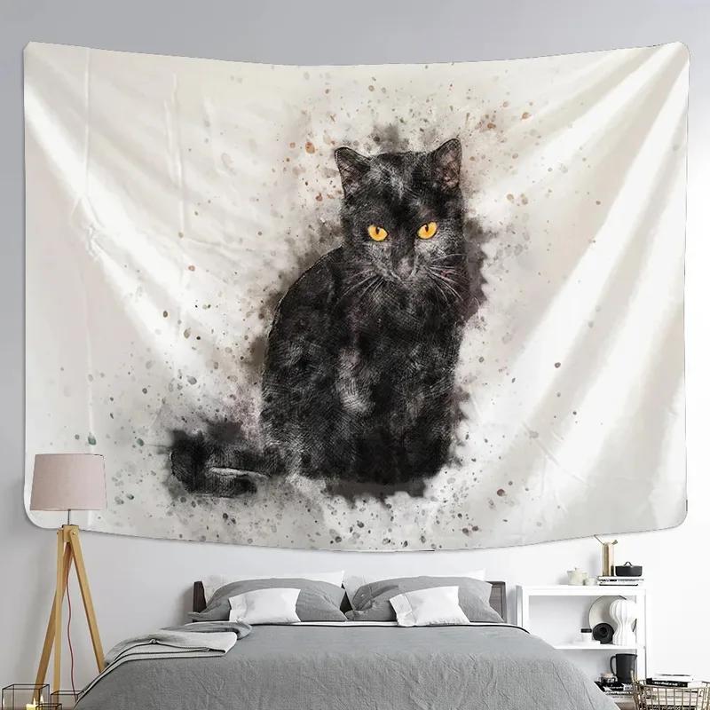 Животное Акварельная живопись Декоративный гобелен Офис Гостиная Украшение Дома Настенный — фото 11