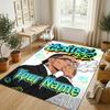 Personalized Crystal Velvet Carpet,Central Cee Custom Printed Name, Plush Area Rug For Home Indoor Decor