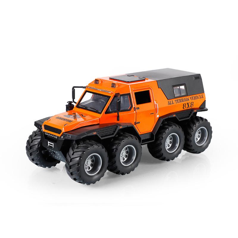 1/24 Scale Shaman 8X8 Alloy Car Model Light & Sound Effect Diecast Car Toys for Boys Birthday Gift Kids Toys Car Collection