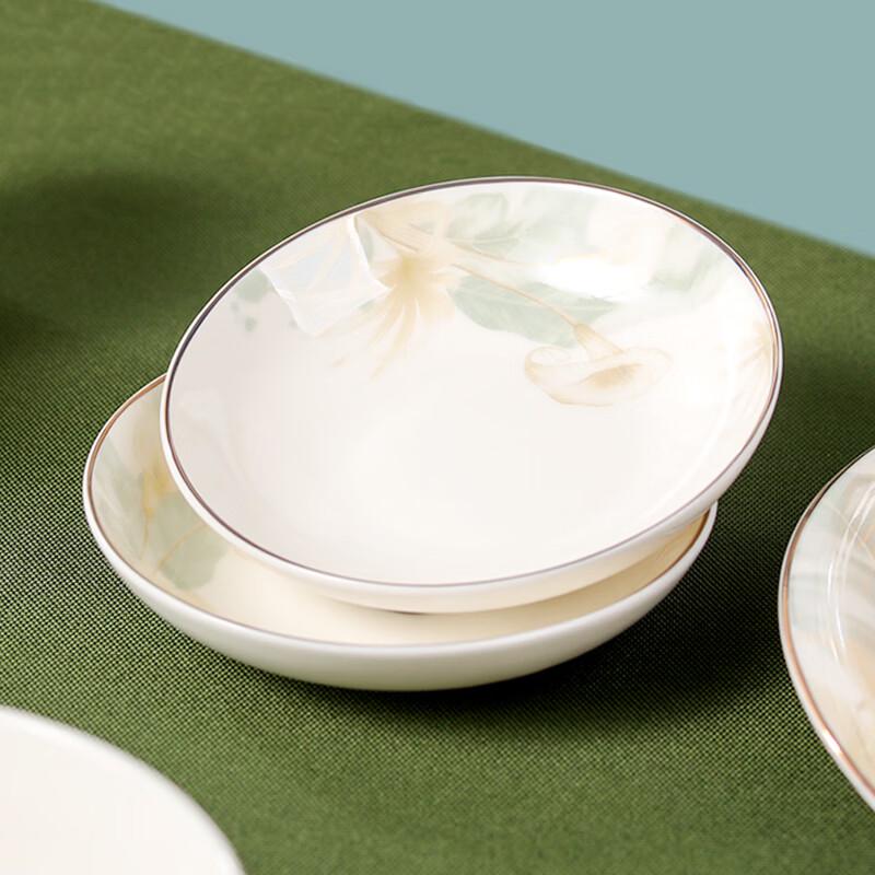 Jieyajie Morning Glory Ceramic Sauce Dishes (6-Pack)