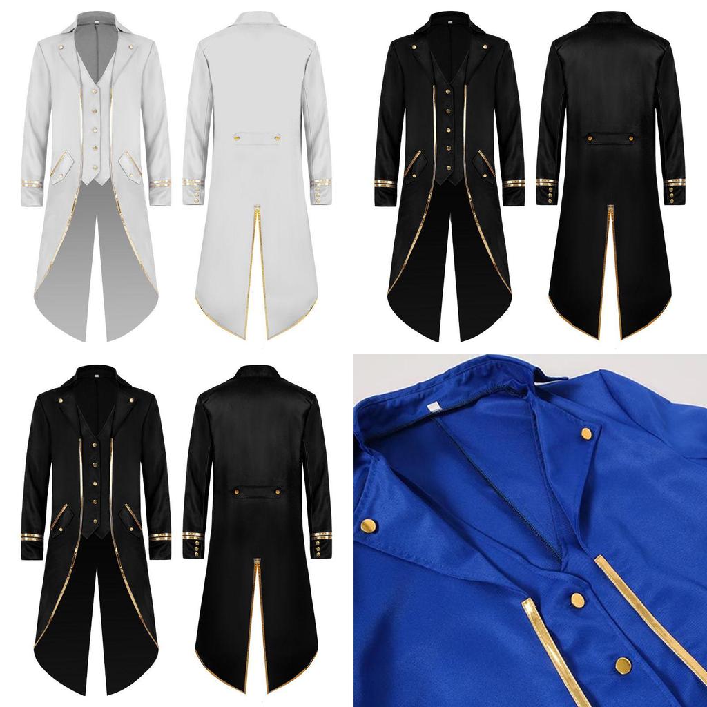 Luxurious Vintage Halloween Outfit With Long Tailcoat