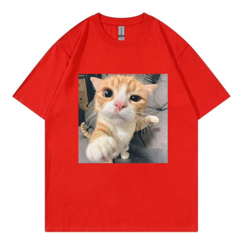 Funny Cat Meme Graphic T Shirts High Quality Fashion Short Sleeve Tshirts Unisex Unisex Summer Casual 100cotton Tshirt Streetwear