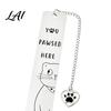 Gift for Book Lovers Cute Cat Bookmark Funny Metal Page Marker with Creative Durable Bookmark Quotes Stainless Steel Readers Lover Rust Proof
