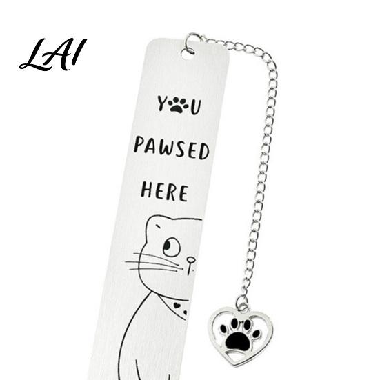 Gift for Book Lovers Cute Cat Bookmark Funny Metal Page Marker with Creative Durable Bookmark Quotes Stainless Steel Readers Lover Rust Proof