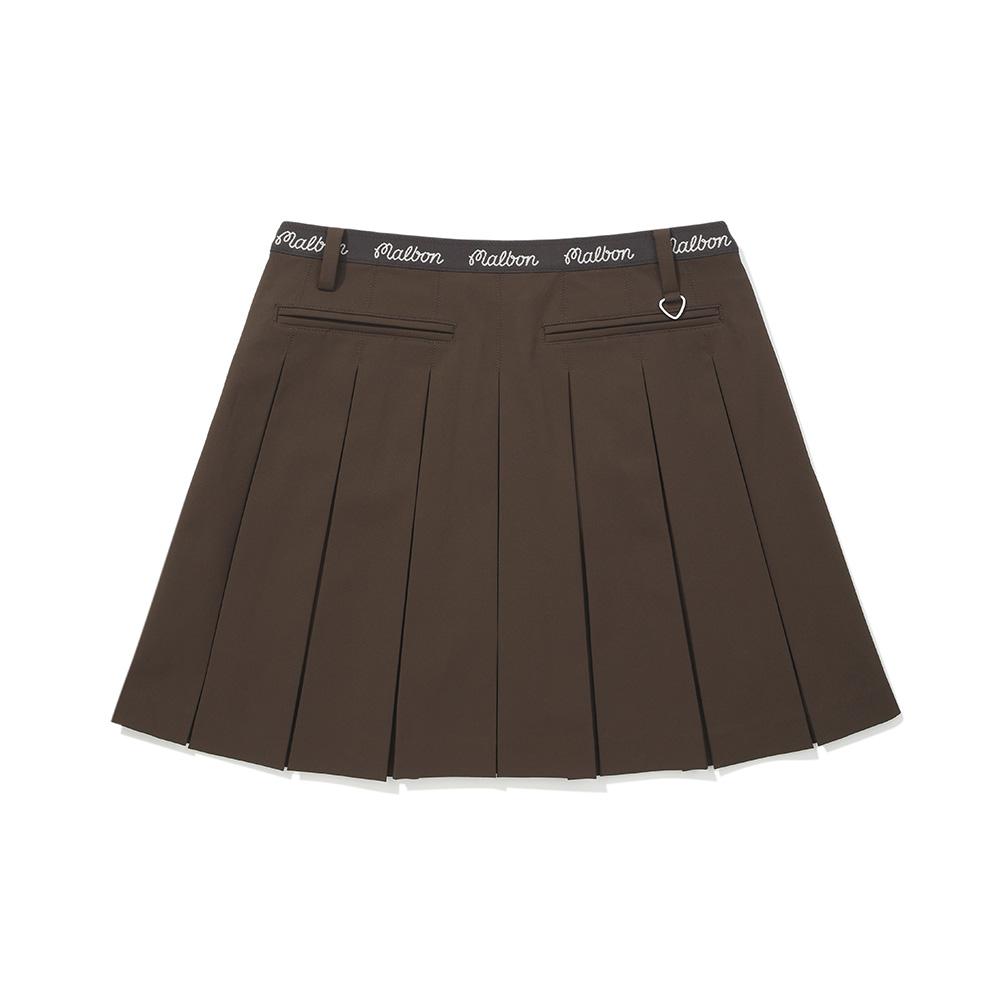 MALBON GOLF Double Pleated Skirt Brown (Woman)