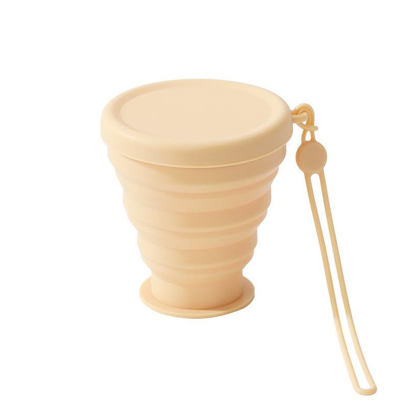 

Collapsible Silicone Travel Cup: Portable, Food-Grade, Perfect for Outdoor Camping & Mouthwash Use 200 ml жёлтый