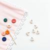 10Pcs Pearl Bow Buttons Decorative Sewing Buttons Rhinestone Round Craft Embellishments Detachable for Shirts Cardigans Wedding