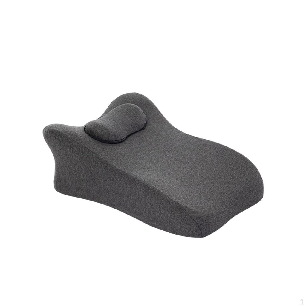 Face Down Pillow Ergonomic Wedge for Relaxing Office Living Room Grey