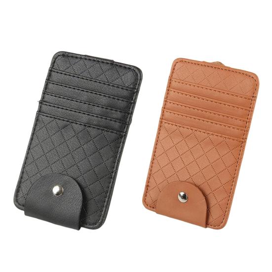 Car Visor Clip Convenient Not Easy To Fade Fine Stitching Anti Scratch Wear Resistant Sun Visor Storage Accessory Car Multifunctional Card Clip