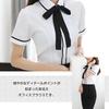 Shirt with Short Front Office XL [Bolan Verl] Ribbon, Women's, Sleeve, Blouse, Ribbon, Tie, Collar, Stylish, Opening, Summer, Office, Commuting, Wear,