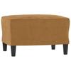 3 Piece Sofa Set Brown Velvet