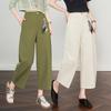 Spring Collection: Women's High-Waisted Loose Wide-Leg Cropped Pants - Slimming & Versatile for Petite Figures