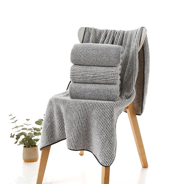 Soft Absorbent Coral Fleece Bath Towel - Perfect for Home, Beach, Couples, and Daily Use