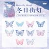 Creative Colorful Butterfly Sticker Handbook,1 Bag of 20pcs Butterfly Island DIY Collage Material Decorative Stickers
