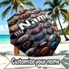 Custom Name Personalized NFL Print Umbrella, Auto Open Close, 8‑Rib Sturdy Frame, Commute Camping Hiking Use, Birthday Gift