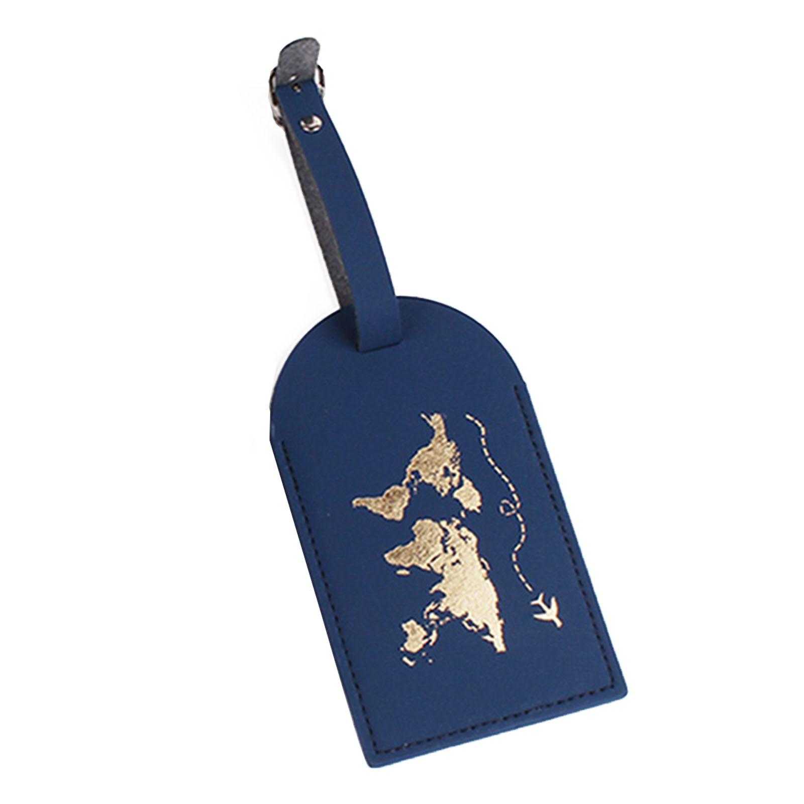 

Модная дорожная обложка для паспорта из искусственной кожи с буквенным принтом, багажная бирка, держатель для адреса, багажная бирка, этикетка 2 темно-синий