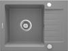 Granite Kitchen Sink 1-Bowl With Drainer Grey Metallic Steel Zqz S11A