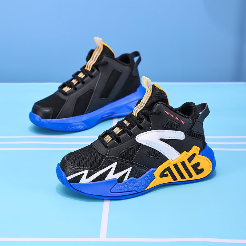 2025 Basketball Shoes Teen Boys Spring Children's Sports Shoes Running Mesh Breathable Lightweight Versatile Running Shoes