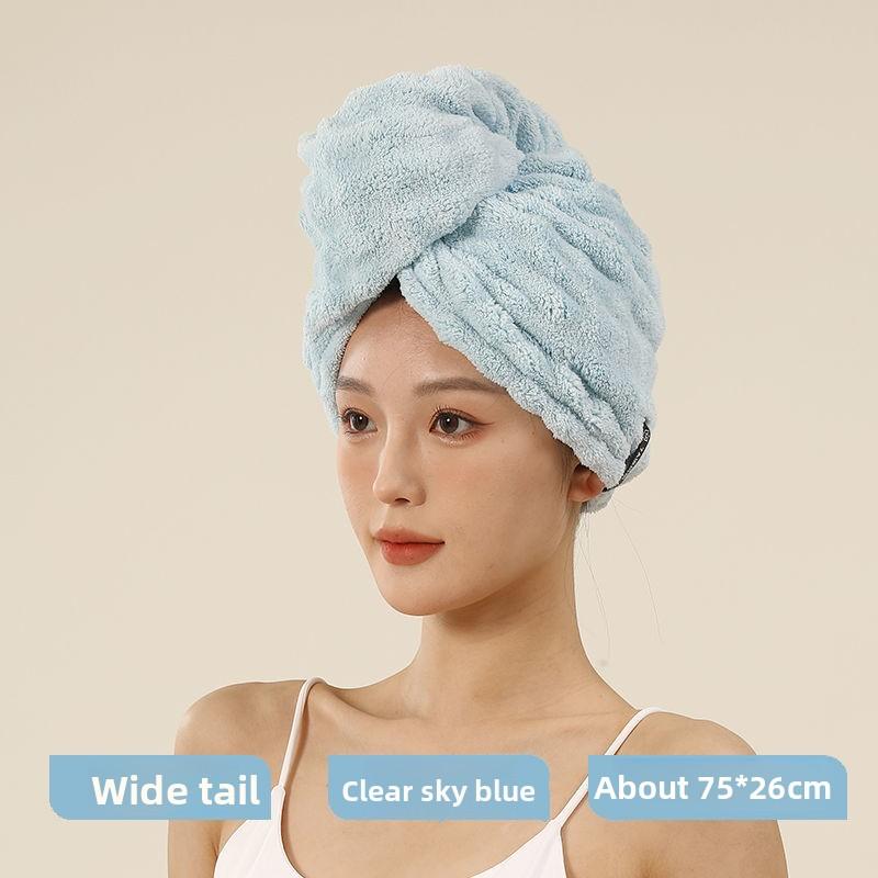Adult Enlarged Thickening Strong Absorbent Quick-drying Hair Care One-piece Head Drying Cap