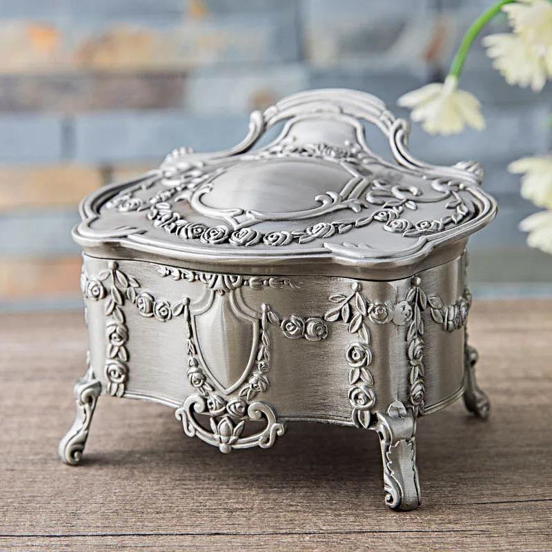 Exquisite Rose Jewelry Storage Box Large Capacity Jewelry Box Jewelry Earrings Earring Box Home Accessories Storage