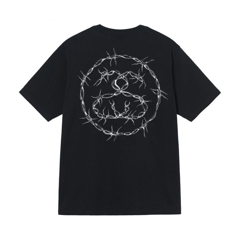 Grenzüberschreitende europäische und amerikanische Trendmarken, eine Vielzahl bedruckter Herren- und Damen-Kurzarm-T-Shirts, 220 Gramm lockere Streetwear-T-Shirts