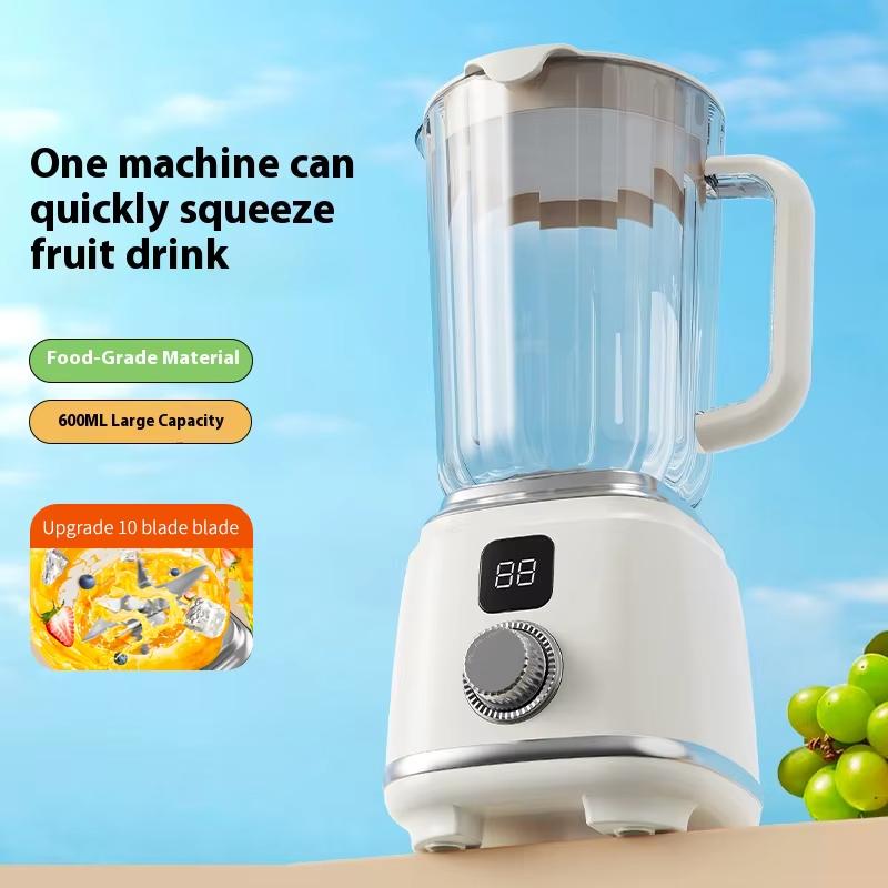 Electric Portable Juicer Fresh Fruit Mixer 10 Blades 600ML Multifunctional Juicer Ice Crusher Smoothie Blender Home Kitchen Tool