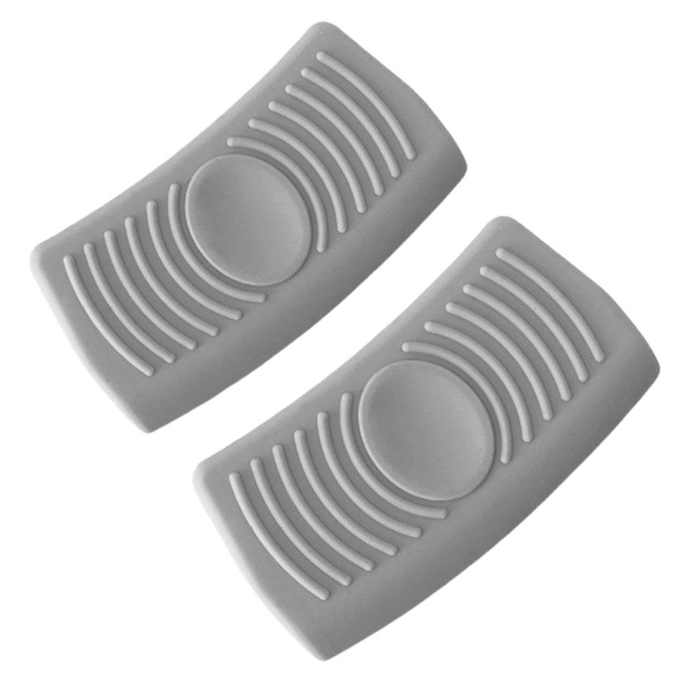 

2 шт. держатель для ручек кастрюль, термостойкий силиконовый чехол для ручек горячих сковородок, защита от ожогов, держатель для ручек для чугунных сковородок серый