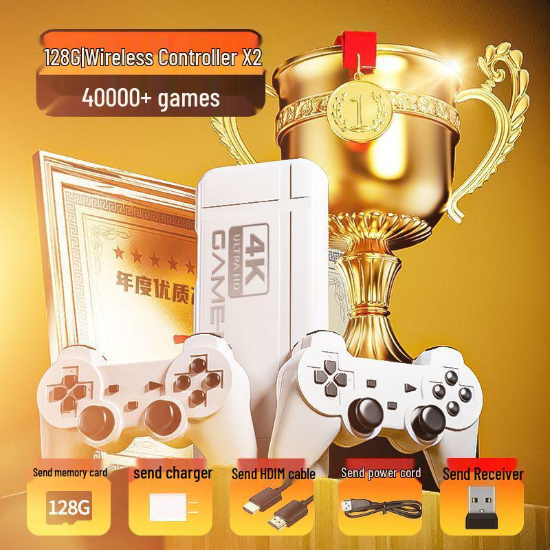 2024 HD 4K Wireless Console: 3D Classic Arcade Games with Super Mario