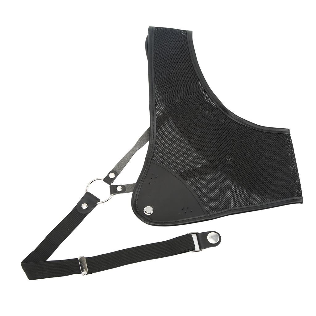 Archery Chest Guard Black PET And Cowhide Hunting Chest Protector for Shooting Recurve Bow S