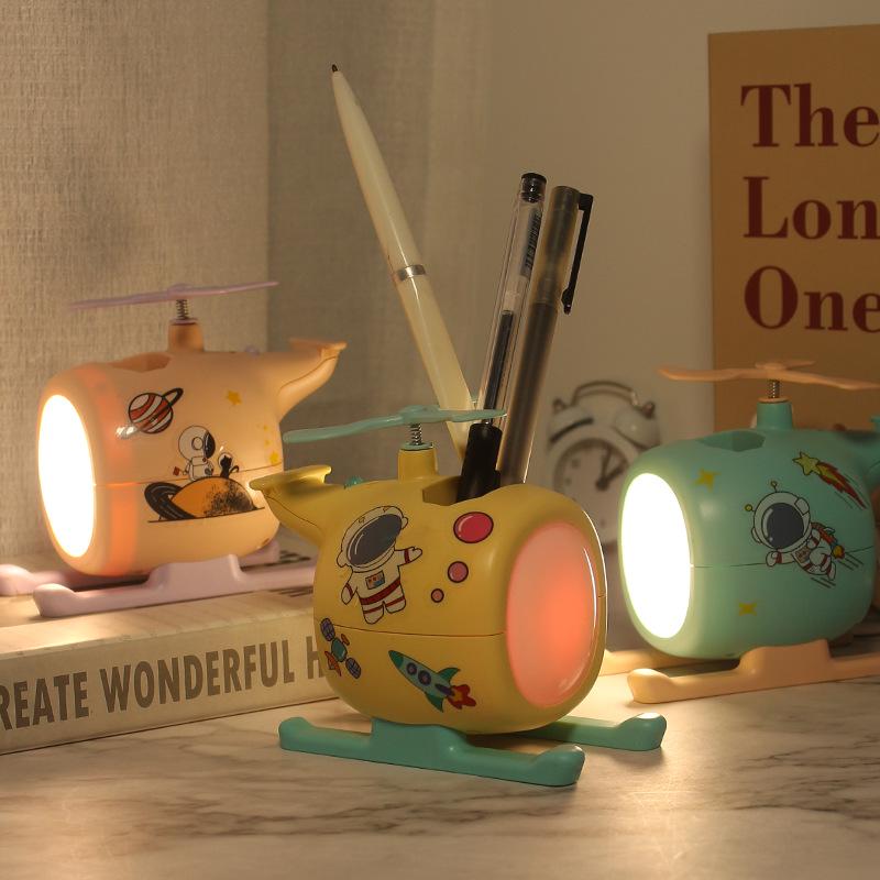Creative Cartoon LED Desk Lamp with Multi-Function and Eye Protection for Student Reading and Children's Bedside Use
