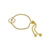 Bracelet - LUXENTER - Alphabet P - Nacre Blanche - Finition or Jaune 18K - Femme