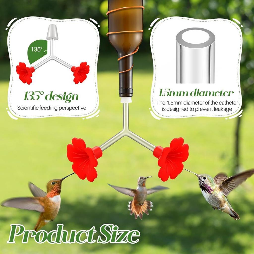 3pc Bottle Stopper Double Fork Bird Feeder, Bird Friend, Bird Feeder