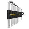 WISE Ball Point Hex Extra Pack of 9 Wrenches, 1.5/2/2.5/3/4/5/6/8/10mm, Short, Short, SBGTS-900,