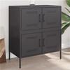 VidaXL Black Buffet 68x39x79 Cm Steel, Cabinet, Cupboard, Highboard, Sideboard, Storage Cabinet, Organizer 842952
