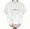 Unisexs Summer Cotton Fashionable Casual Sports Loose Plus Size Simple Letter Printed Round Neck Short Sleeved Tshirt Topmild