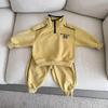 Spring Children Long Sleeve Clothes Set Boys Girls Letter Sweatshirt Sweat Pants Suit Kids Casual Outfits