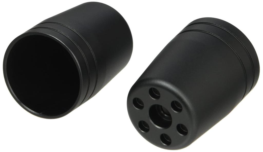POSH FAITH M6 Ultra Heavy Handlebar End Outer Matte Covers, Black, 2-Pack, 031679-26