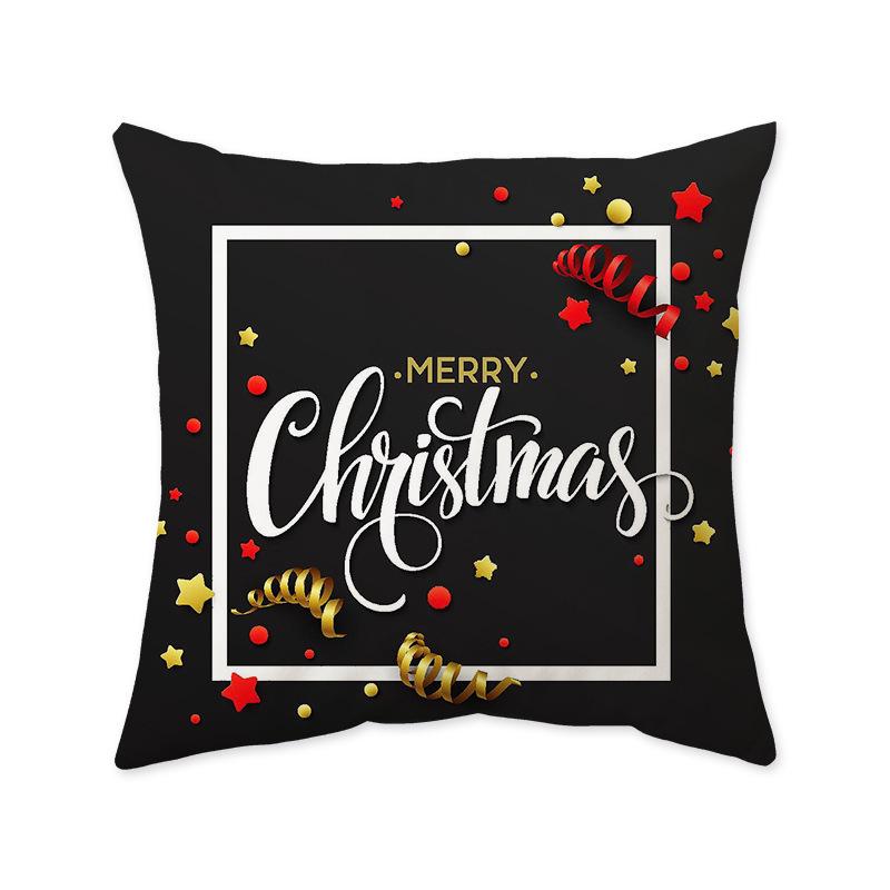Cross-Border Christmas Festival Printed Cushion Cover for Sofa, Bedside, or Living Room